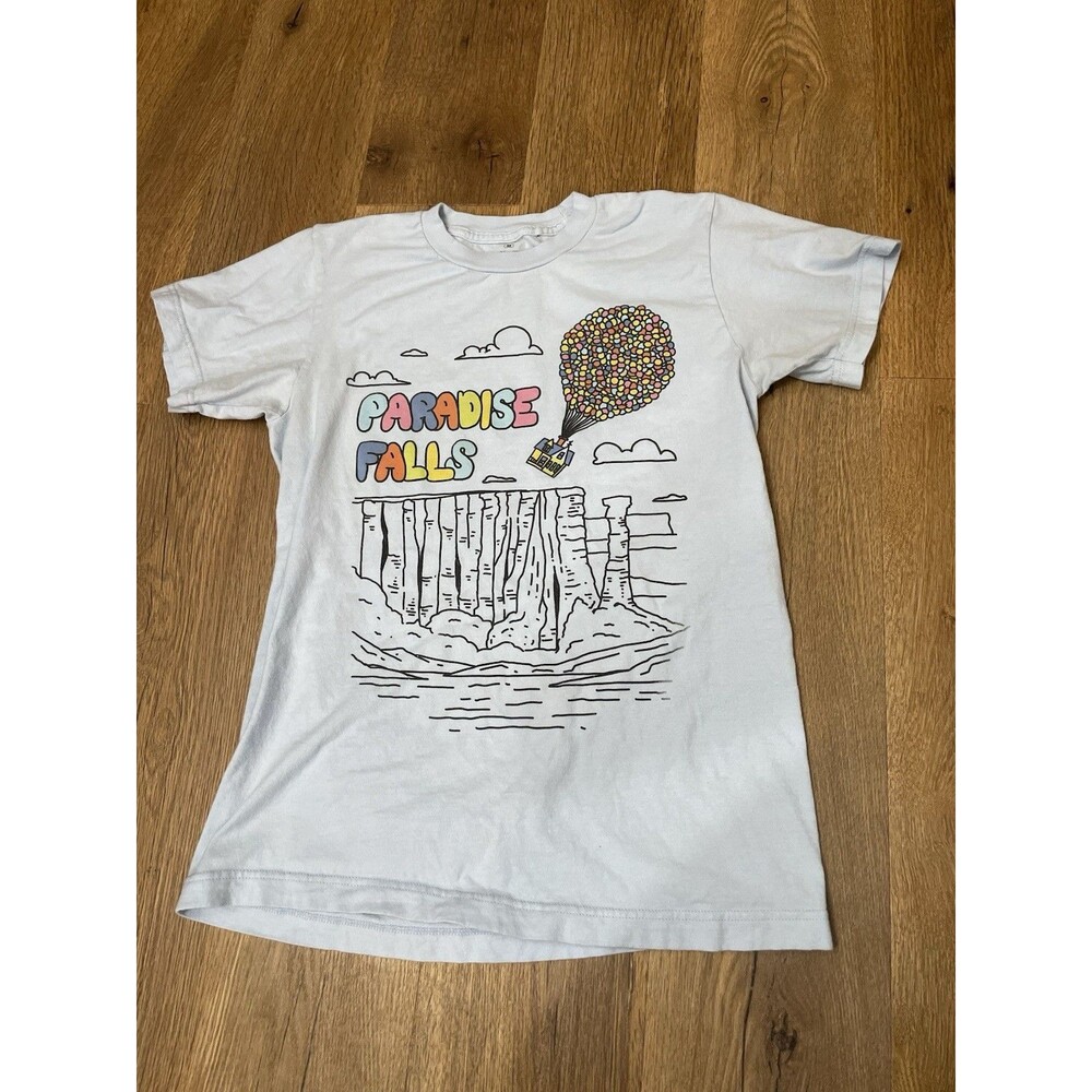 Disney Pixar UP Paradise Falls Shirt Medium M Blue BoxLunch Balloon House
